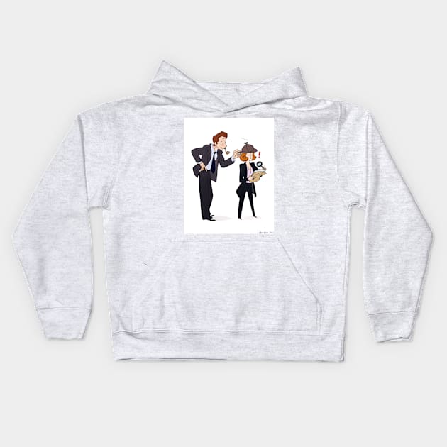 X files Sherlock Holmes Kids Hoodie by tumblebuggie